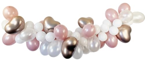 1 DIY Ballongirlande in shiny rose gold 60 tlg. - ergeben ca. 2,40 m von Karaloon