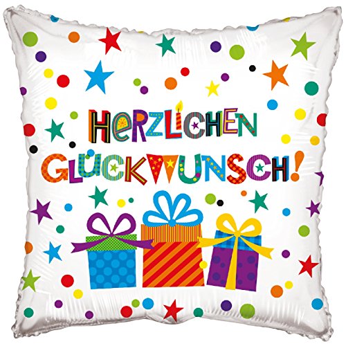Karaloon F81203P Folienballon Herzlichen Glückwunsch I 46 cm I Helium Ballons I Luftballons Geburtstag & Party I Ballon für liebevolle Glückwünsche Karaloon F81203P Folienballon Herzlichen Glückwunsch I 46 cm I Helium Ballons I Luftballons Geburtstag & Party I Ballon für liebevolle Glückwünsche von Karaloon