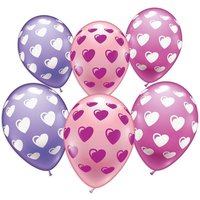 Süße Herzen, Ballons im 6er Pack, zum Valentinstag von Karaloon