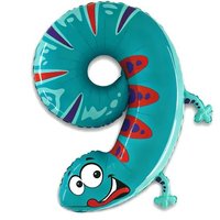 XXL Zahlenballon für 9. Birthday als süßer Gecko XXL Zahlenballon für 9. Birthday als süßer Gecko von Karaloon
