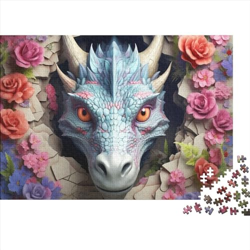Dragon 1000 Pieces Puzzle for Adults Teenagers Game Toy Gift DIY Kit Relaxation Puzzle Games for Children and Adult Gifts Home Decor 1000pcs (75x50cm) von KarfRi
