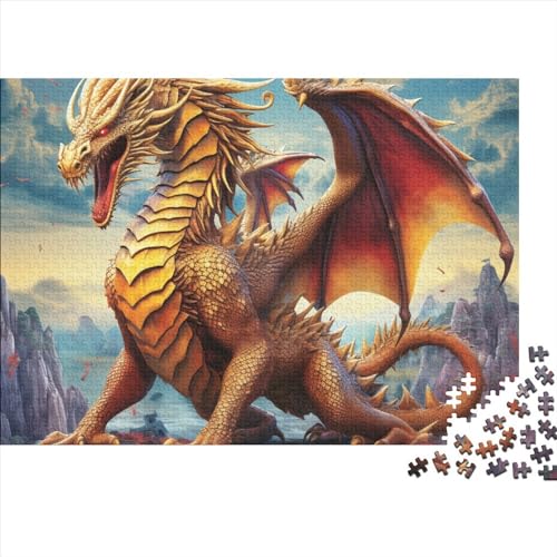 Dragon 1000 Pieces Puzzles for Adults Teenagers Game Toy Gift DIY Kit Family Puzzle for Children and Adult Gifts Home Decor 1000pcs (75x50cm) von KarfRi