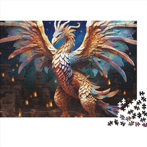 Dragon 1000 Pieces Puzzles for Adults and Children from 14 Years Wooden ToyGift DIY Kit Family Puzzle for Children and Adult Gifts Home Decor 1000pcs (75x50cm) von KarfRi