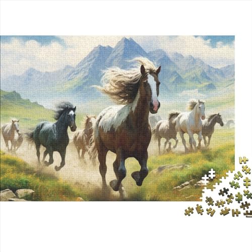 Horses Puzzle 1000 Pieces for Adults Teenagers Game Toy Gift DIY Kit Mental Exercise Puzzle for Children and Adult Gifts Home Decor 1000pcs (75x50cm) von KarfRi