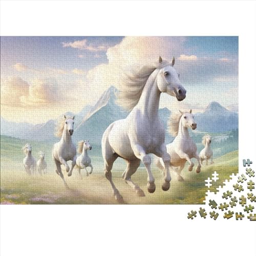 Horses Puzzle 1000 Pieces for Adults Teenagers Game Toy Gift DIY Kit Mental Exercise Puzzle for Children and Adult Gifts Home Decor 1000pcs (75x50cm) von KarfRi