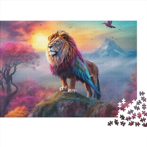 Lions 1000 Pieces Puzzles for Adults and Children from 14 Years Game Toy Gift DIY Kit Relaxation Puzzle Games for Children and Adult Gifts Home Decor 1000pcs (75x50cm) von KarfRi