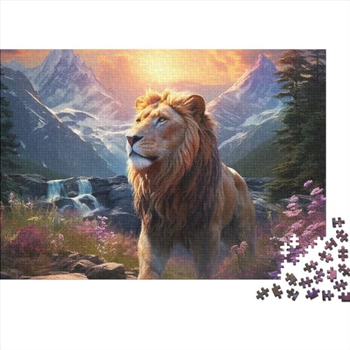 Lions Puzzle 1000 Pieces for Adults and Children from 14 Years Unique Gift DIY Kit Family Puzzle for Children and Adult Gifts Home Decor 1000pcs (75x50cm) von KarfRi