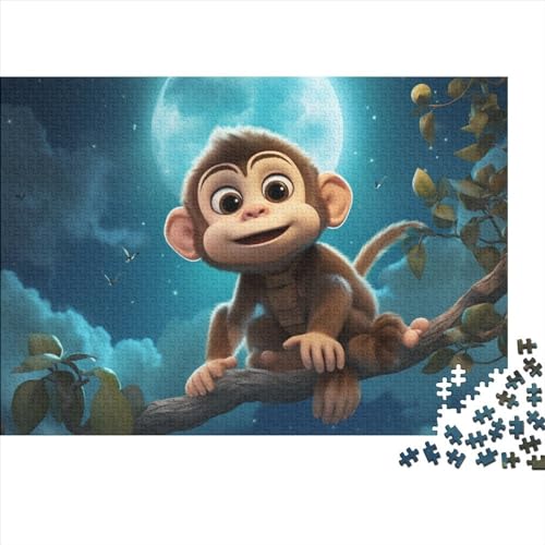 Monkey 1000 Pieces Puzzles for Adults and Children from 14 Years Game Toy Gift DIY Kit Family Puzzle for Children and Adult Gifts Home Decor 1000pcs (75x50cm) von KarfRi