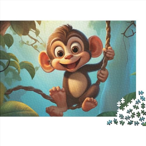 Monkey 1000 Pieces Puzzles for Adults and Children from 14 Years Game Toy Gift DIY Kit Family Puzzle for Children and Adult Gifts Home Decor 1000pcs (75x50cm) von KarfRi