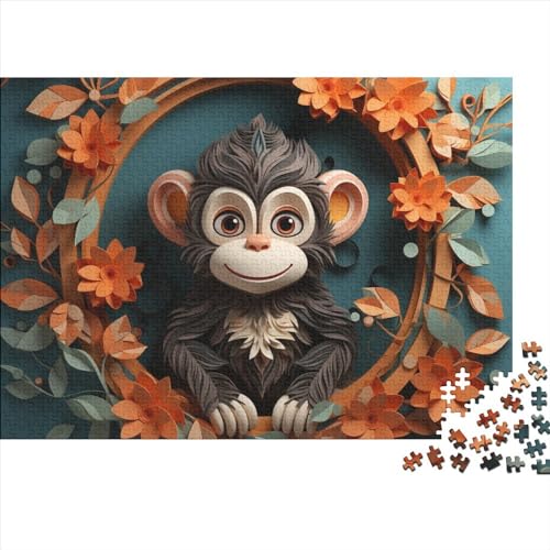 Monkey Puzzle 1000 Pieces for Adults and Children from 14 Years Unique Gift DIY Kit Family Puzzle for Children and Adult Gifts Home Decor 1000pcs (75x50cm) von KarfRi