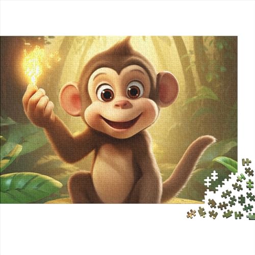 Monkey Puzzle 1000 Pieces for Adults and Children from 14 Years Wooden ToyGift DIY Kit Family Puzzle for Children and Adult Gifts Home Decor 1000pcs (75x50cm) von KarfRi