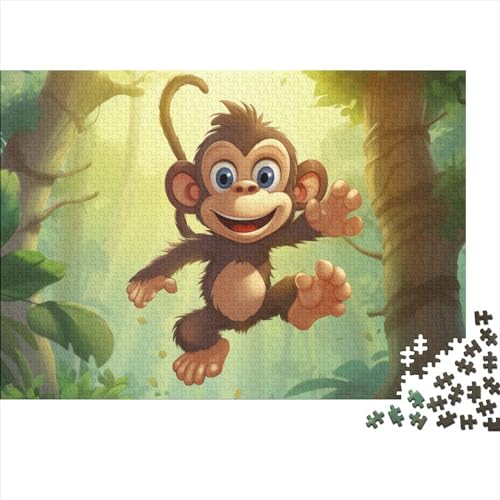 Monkey Puzzle 1000 Pieces for Adults and Children from 14 Years Wooden ToyGift DIY Kit Relaxation Puzzle Games for Children and Adult Gifts Home Decor 1000pcs (75x50cm) von KarfRi