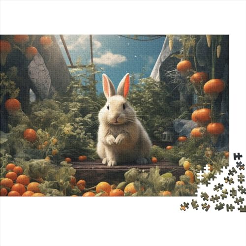 Rabbit 1000 Pieces Puzzle for Adults Teenagers Game Toy Gift DIY Kit Mental Exercise Puzzle for Children and Adult Gifts Home Decor 1000pcs (75x50cm) von KarfRi