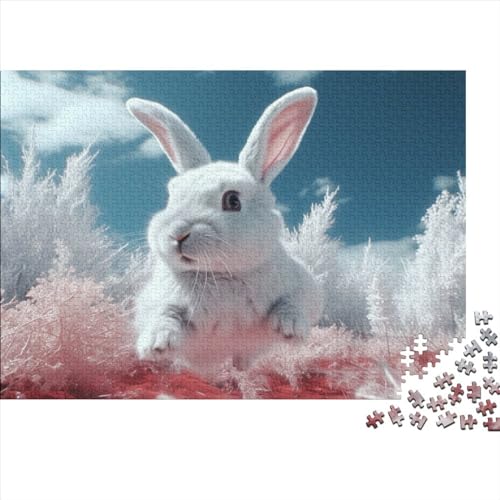 Rabbit 1000 Pieces Puzzle for Adults Teenagers Game Toy Gift DIY Kit Relaxation Puzzle Games for Children and Adult Gifts Home Decor 1000pcs (75x50cm) von KarfRi