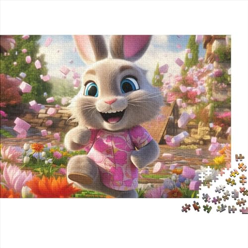 Rabbit 1000 Pieces Puzzle for Adults Teenagers Unique Gift DIY Kit Relaxation Puzzle Games for Children and Adult Gifts Home Decor 1000pcs (75x50cm) von KarfRi