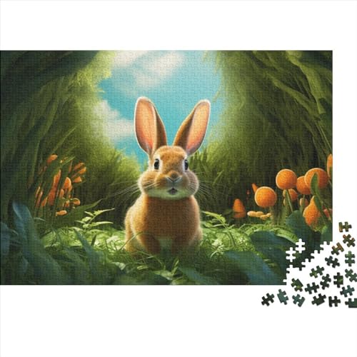 Rabbit Puzzle 1000 Pieces for Adults and Children from 14 Years Unique Gift DIY Kit Relaxation Puzzle Games for Children and Adult Gifts Home Decor 1000pcs (75x50cm) von KarfRi