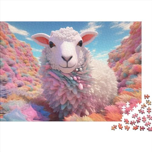 Sheep 1000 Pieces Puzzle for Adults and Children from 14 Years Game Toy Gift DIY Kit Family Puzzle for Children and Adult Gifts Home Decor 1000pcs (75x50cm) von KarfRi