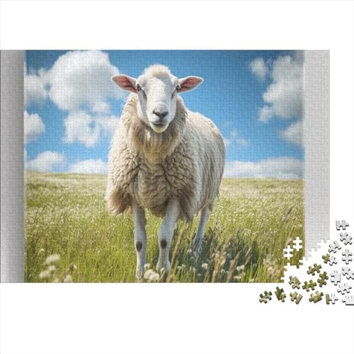 Sheep 1000 Pieces Puzzle for Adults and Children from 14 Years Game Toy Gift DIY Kit Mental Exercise Puzzle for Children and Adult Gifts Home Decor 1000pcs (75x50cm) von KarfRi