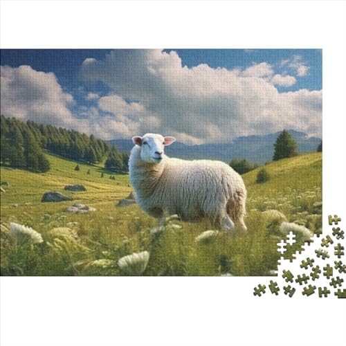 Sheep 1000 Pieces Puzzles for Adults Teenagers Game Toy Gift DIY Kit Mental Exercise Puzzle for Children and Adult Gifts Home Decor 1000pcs (75x50cm) von KarfRi