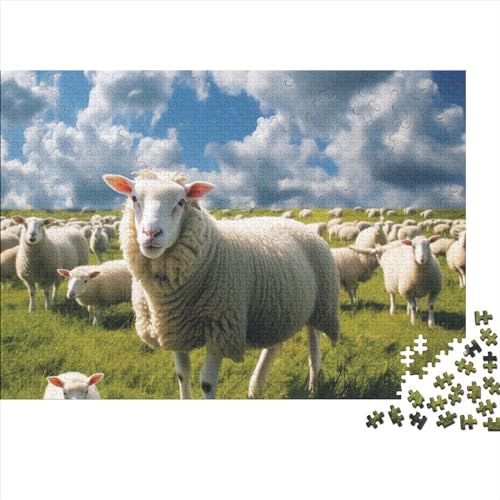 Sheep 1000 Pieces Puzzles for Adults and Children from 14 Years Game Toy Gift DIY Kit Mental Exercise Puzzle for Children and Adult Gifts Home Decor 1000pcs (75x50cm) von KarfRi