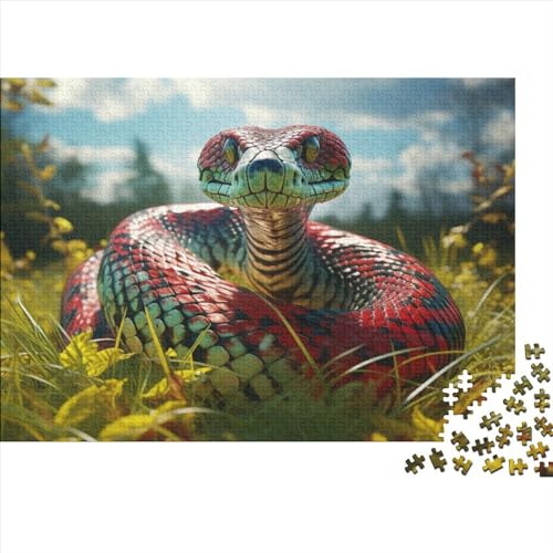 Snake 1000 Pieces Puzzles for Adults and Children from 14 Years Game Toy Gift DIY Kit Mental Exercise Puzzle for Children and Adult Gifts Home Decor 1000pcs (75x50cm) von KarfRi