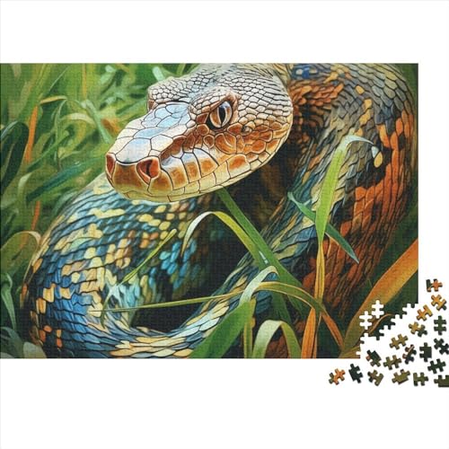 Snake 1000 Pieces Puzzles for Adults and Children from 14 Years Wooden ToyGift DIY Kit Mental Exercise Puzzle for Children and Adult Gifts Home Decor 1000pcs (75x50cm) von KarfRi