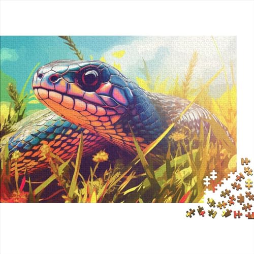 Snake Puzzle 1000 Pieces for Adults and Children from 14 Years Unique Gift DIY Kit Relaxation Puzzle Games for Children and Adult Gifts Home Decor 1000pcs (75x50cm) von KarfRi