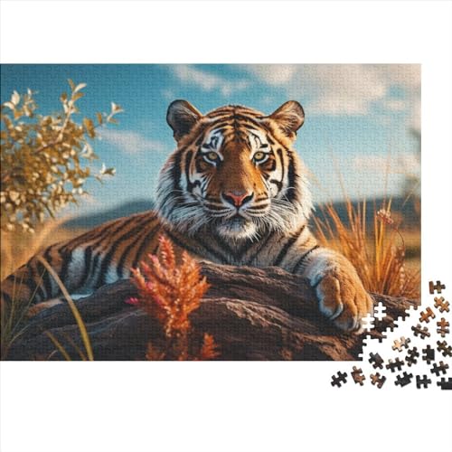 Tiger 1000 Pieces Puzzle for Adults and Children from 14 Years Wooden ToyGift DIY Kit Family Puzzle for Children and Adult Gifts Home Decor 1000pcs (75x50cm) von KarfRi