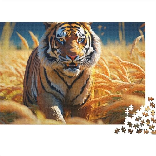 Tiger 1000 Pieces Puzzle for Adults and Children from 14 Years Wooden ToyGift DIY Kit Mental Exercise Puzzle for Children and Adult Gifts Home Decor 1000pcs (75x50cm) von KarfRi