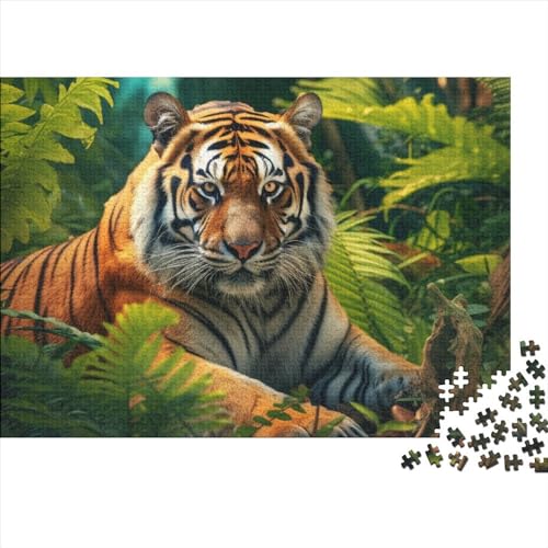 Tiger 1000 Pieces Puzzles for Adults and Children from 14 Years Wooden ToyGift DIY Kit Mental Exercise Puzzle for Children and Adult Gifts Home Decor 1000pcs (75x50cm) von KarfRi
