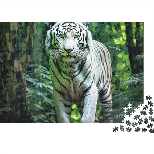 Tiger Puzzle 1000 Pieces for Adults Teenagers Wooden ToyGift DIY Kit Relaxation Puzzle Games for Children and Adult Gifts Home Decor 1000pcs (75x50cm) von KarfRi