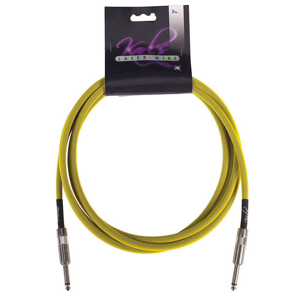 Karl's Laser-Wire 3m K/K Neon Yellow Instrumentenkabel Karl's Laser-Wire 3m K/K Neon Yellow Instrumentenkabel von Karl's