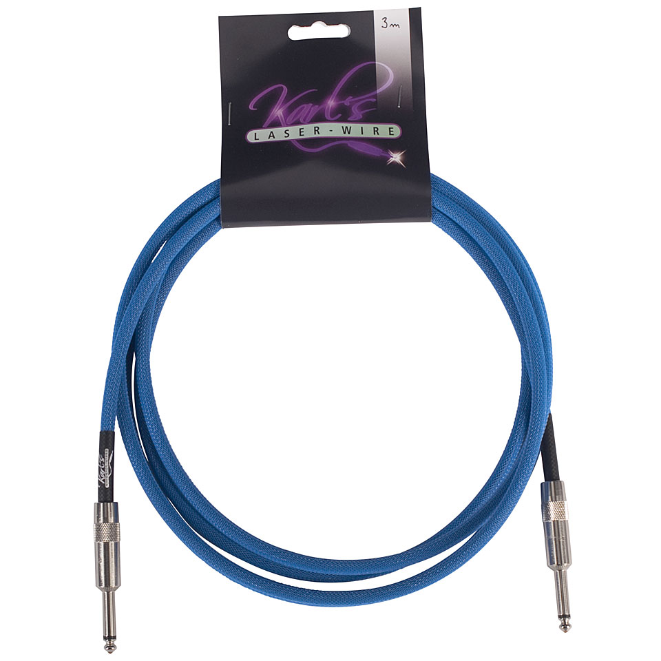 Karl's Laser-Wire 3m K/K Neon Blue Instrumentenkabel Karl's Laser-Wire 3m K/K Neon Blue Instrumentenkabel von Karl's