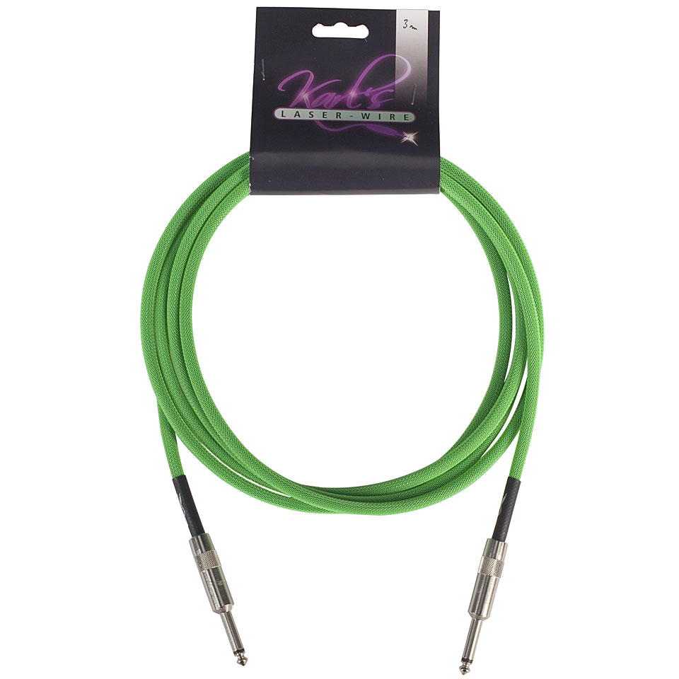 Karl&#39;s Laser-Wire 3m K/K neon green Instrumentenkabel von Karl&#39;s