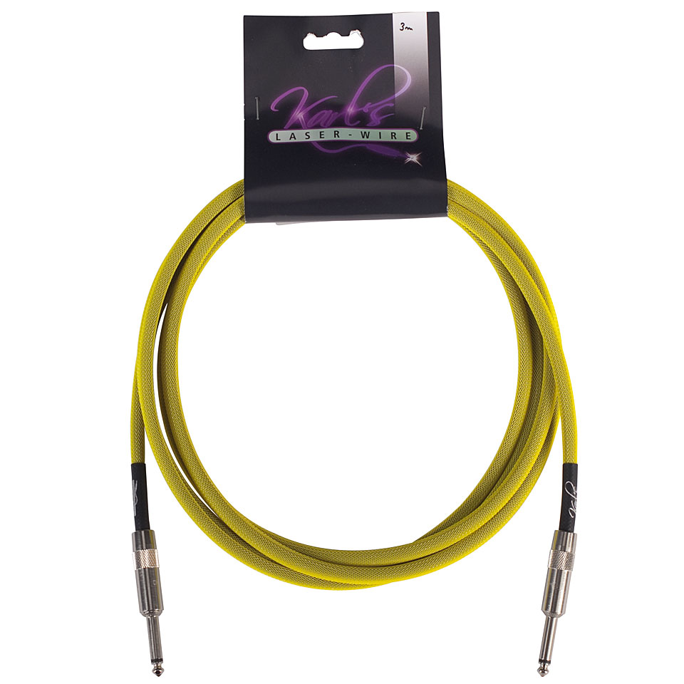 Karl&#39;s Laser-Wire 6m K/K Neon Yellow Instrumentenkabel von Karl&#39;s