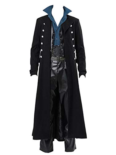 Karlywindow Herren Mittelalter Renaissance Vintage Jacke Steampunk Gothic Viktorianischer Frock Coat Halloween Kostüm Tailcoat - Schwarz - Groß Karlywindow Herren Mittelalter Renaissance Vintage Jacke Steampunk Gothic Viktorianischer Frock Coat Halloween Kostüm Tailcoat - Schwarz - Groß von Karlywindow