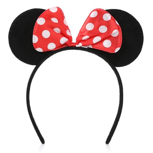 KarneLux Maus Ohren Haarreif - Mouse Verkleidung mit Schleife für Damen - Ideal für Karneval, Fasching oder Motto-Partys KarneLux Maus Ohren Haarreif - Mouse Verkleidung mit Schleife für Damen - Ideal für Karneval, Fasching oder Motto-Partys von KarneLux