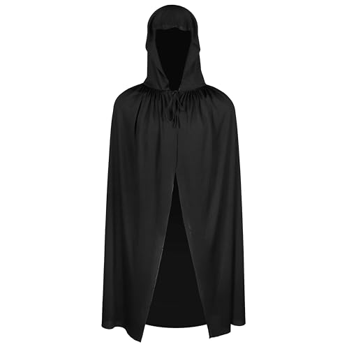 KarneLux Umhang mit Kapuze - Cape als Kostüm für Halloween, Karneval und Fasching - Vampir Verkleidung für Kinder, Damen und Herren (Large) von KarneLux