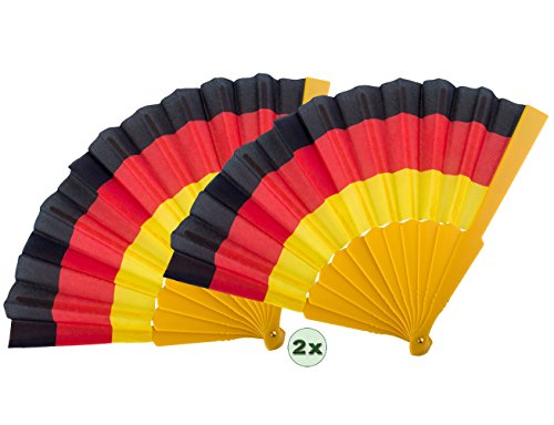 Fußball Klamotten Fächer Deutschland Deutsch Fan-Artikel Fußball 2 Stück schwarz rot Gold EM WM Herren Fußball Fußball Klamotten Fächer Deutschland Deutsch Fan-Artikel Fußball 2 Stück schwarz rot Gold EM WM Herren Fußball von Karneval-Klamotten