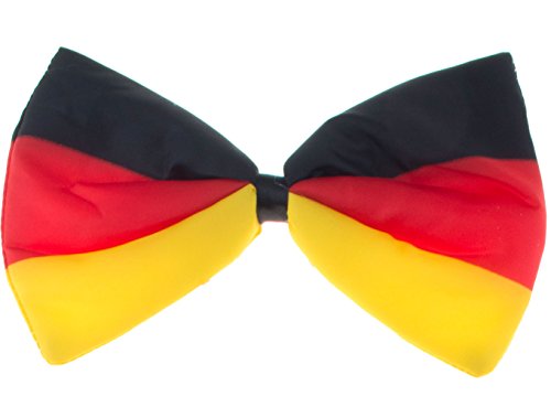 Fußball Klamotten Fliege Deutschland Deutsch Fan-Artikel schwarz rot Gold EM WM Herren Fußball Deutschland von Karneval-Klamotten