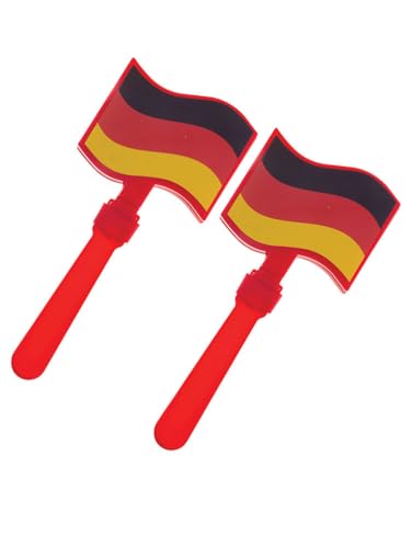 Fußball Klamotten Klapperhand 2 Stück Fußball in Deutschland-Farben Flagge Fan-Artikel schwarz rot Gold EM WM Herren Fußball Deutschland Fußball Klamotten Klapperhand 2 Stück Fußball in Deutschland-Farben Flagge Fan-Artikel schwarz rot Gold EM WM Herren Fußball Deutschland von Karneval-Klamotten