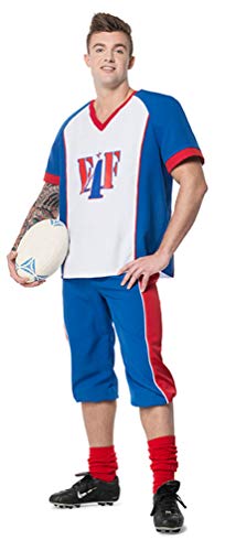 Karneval-Klamotten American Football Kostüm Football-Spieler USA Quarterback blau weiß rot Fasching Herrenkostüm von Karneval-Klamotten