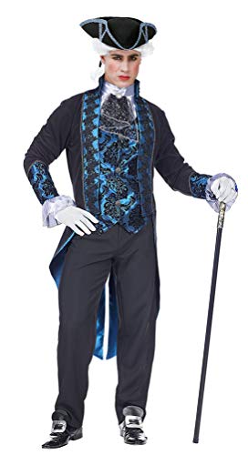 Karneval-Klamotten Barock Kostüm Herren Rokoko Herren-Kostüm blau schwarz INKL. Zylinder von Karneval-Klamotten