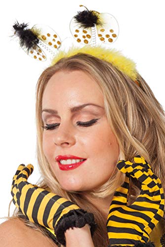 Karneval-Klamotten Bienen-Haarreif Erwachsene Damen Haarreif Biene mit Mini Bienchen Tiara von Karneval-Klamotten
