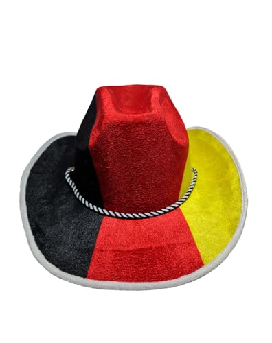 Karneval-Klamotten Cowboy-Hut Deutschland Deutschlandfarben EM WM Herren Fußball Fan-Artikel aus Filz Karneval-Klamotten Cowboy-Hut Deutschland Deutschlandfarben EM WM Herren Fußball Fan-Artikel aus Filz von Karneval-Klamotten