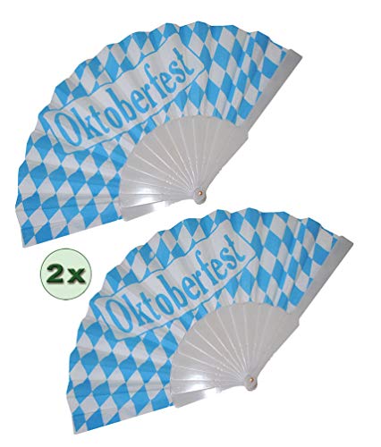 Karneval-Klamotten Fächer Oktoberfest blau weiß 2 Stück Karneval Karneval-Klamotten Fächer Oktoberfest blau weiß 2 Stück Karneval von Karneval-Klamotten