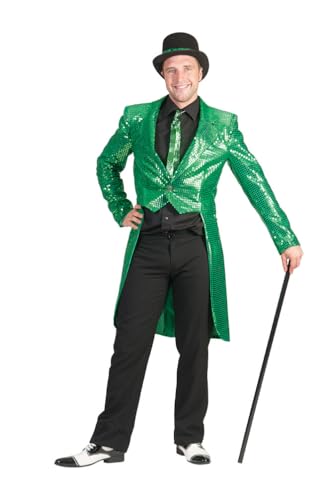 Karneval-Klamotten Frack Pailletten Herren Frack Herren grün MIT Fliege schwarz Silvester Herren-Kostüm Karneval-Klamotten Frack Pailletten Herren Frack Herren grün MIT Fliege schwarz Silvester Herren-Kostüm von Karneval-Klamotten