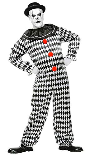 Karneval-Klamotten Harlekin Clown Pierrot Herren-Kostüm Narren Männer schwarz weiß von Karneval-Klamotten