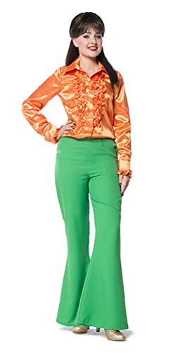Karneval-Klamotten Hippie Hose Karneval Damen grün von Karneval-Klamotten