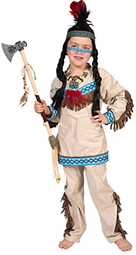 Karneval-Klamotten Indianer Kostüm Kinder Junge Kostüm Jungen-kostüm Indianer beige blau Karneval Kinder-Kostüm von Karneval-Klamotten